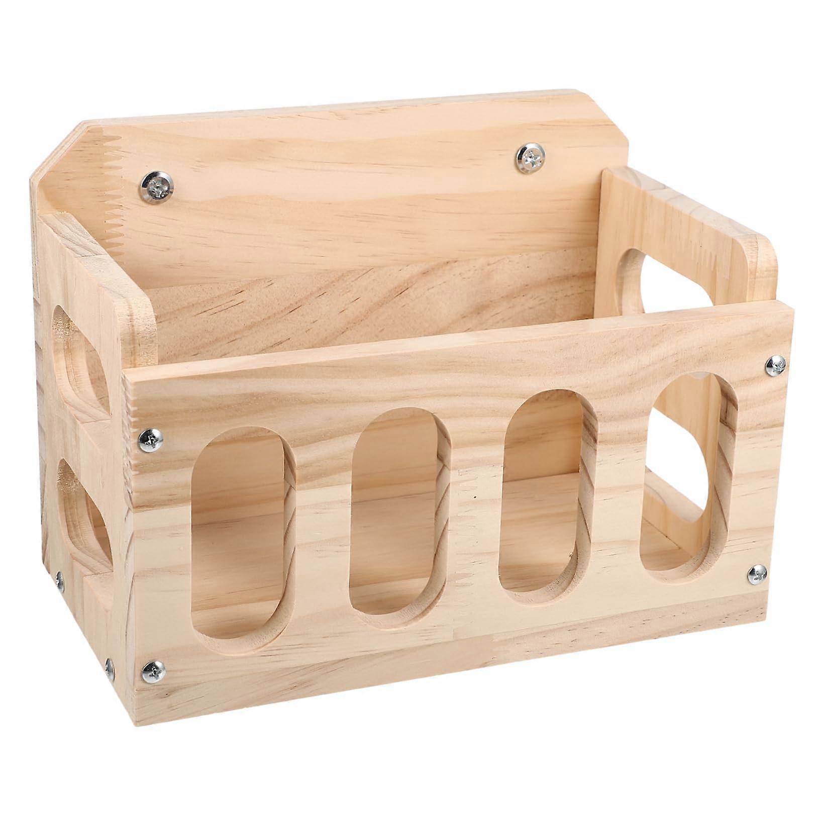 Wooden Hay Feeder for Small Animals with Minimal Waste Design for Guinea Pigs, Chinchillas, Rabbits