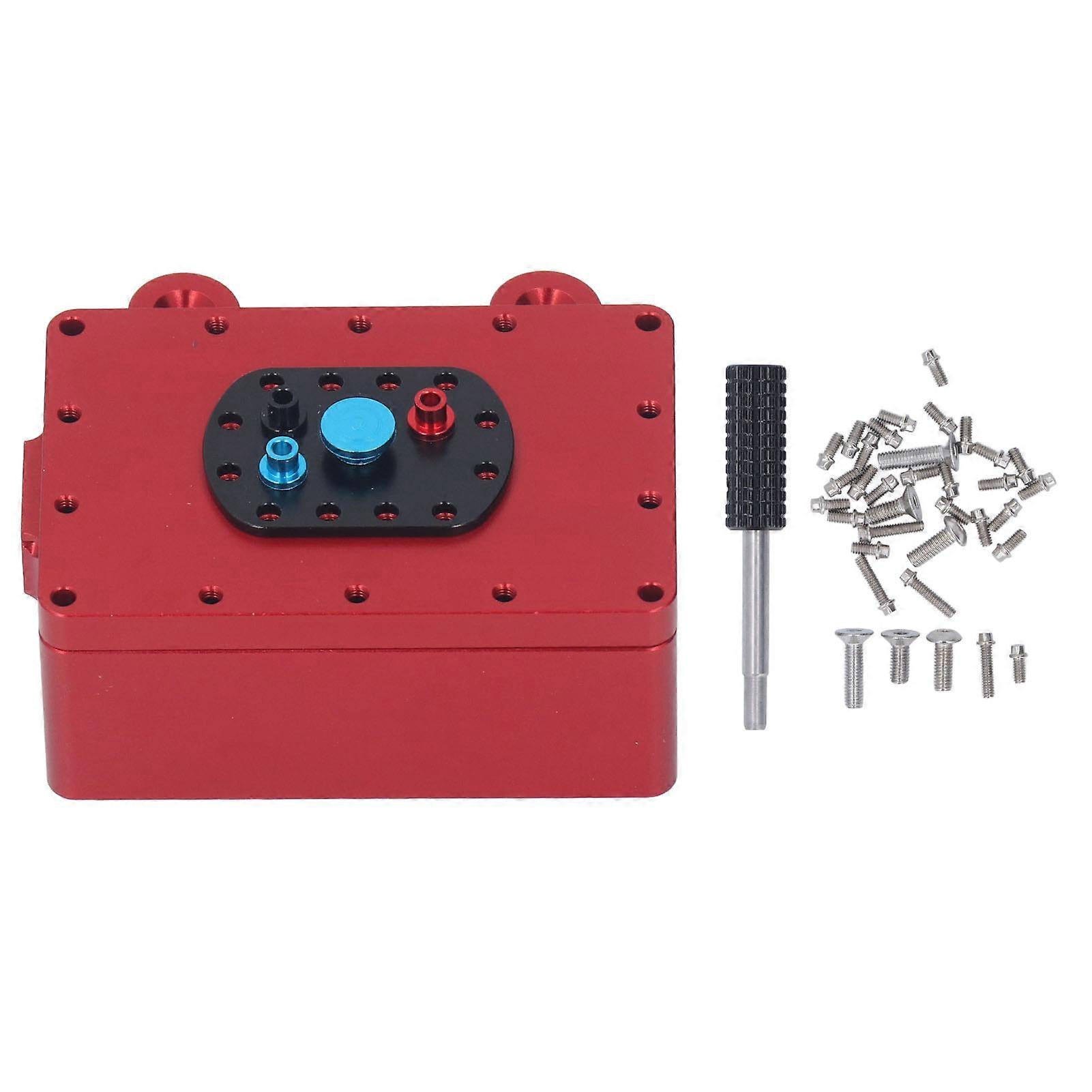 Red Aluminum Alloy Protective Case for 1/10 Scale RC Crawler Receiver Box
