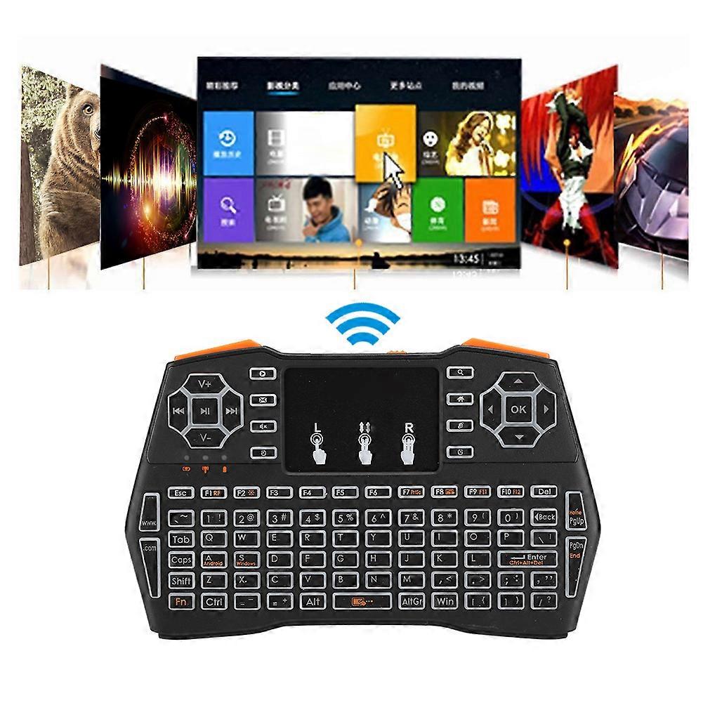 i8plus 680mAh Wireless Mini Keyboard with LED Backlight Touchpad
