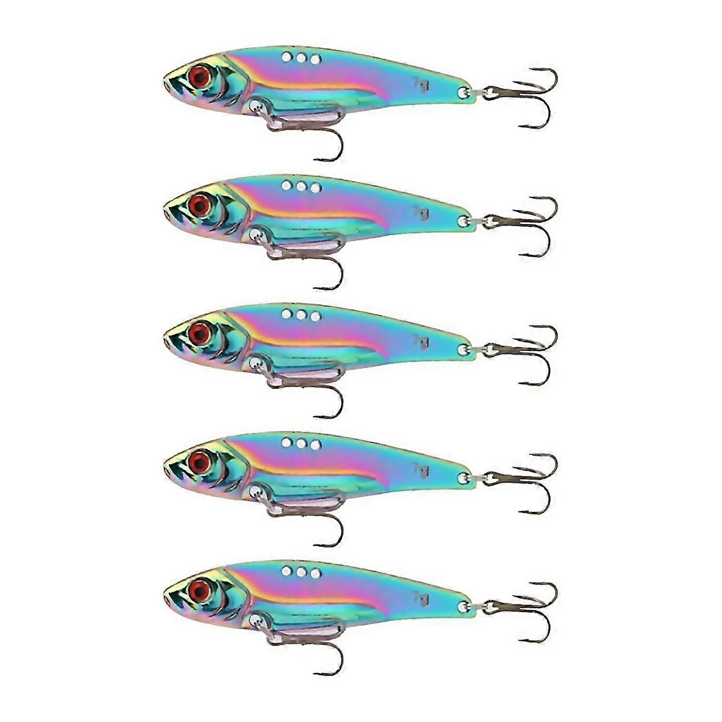 For 5pcs luya iron vib realistic swim layer fishing lures set