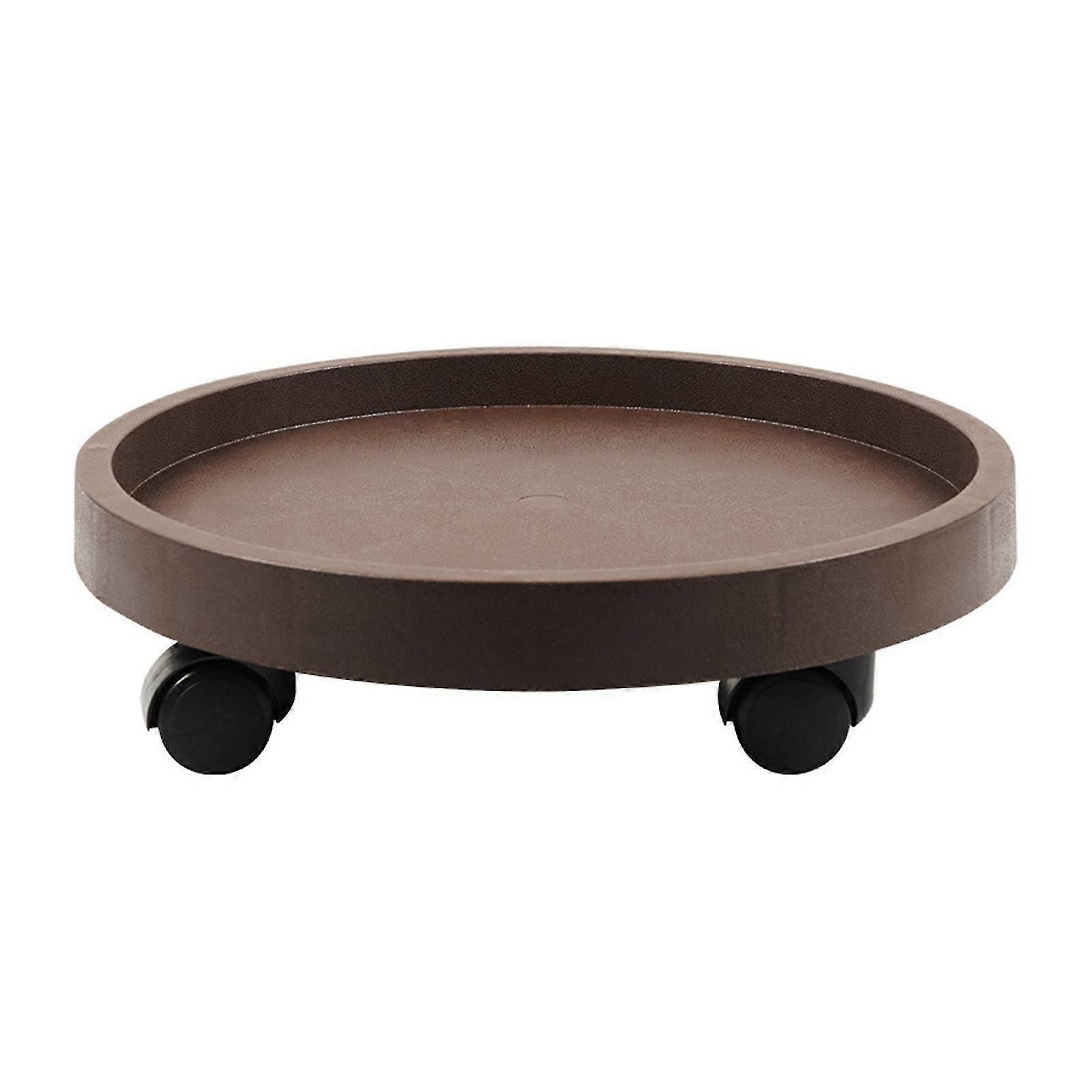 Round Movable Plant Stand with Rolling Wheels Stonger Load Capacity Planter Tray for Most Type Plant Pot