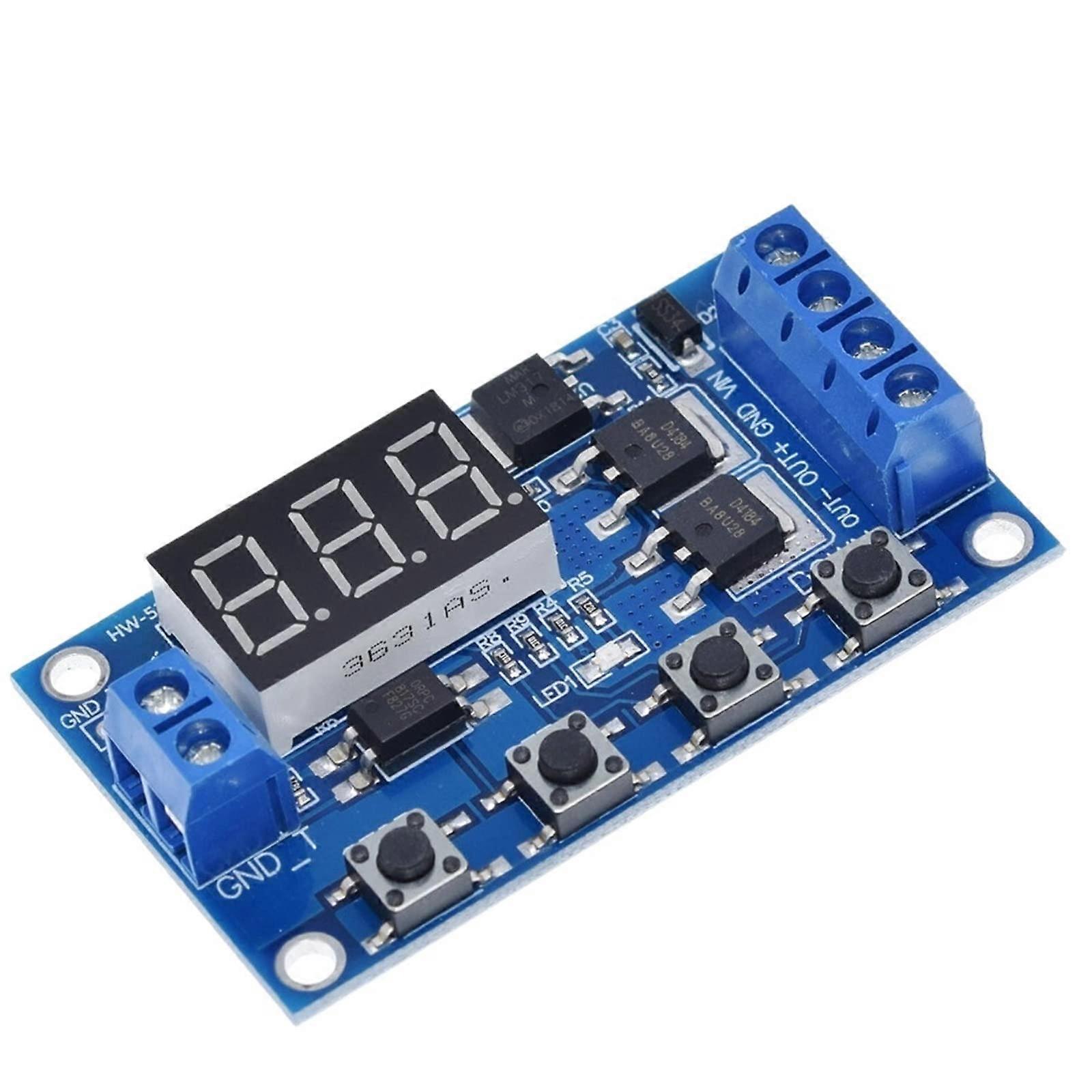 Trigger Cycle Timer Delay Switch 12 24V Circuit Board Dual MOS Tube Control Module Microswitch