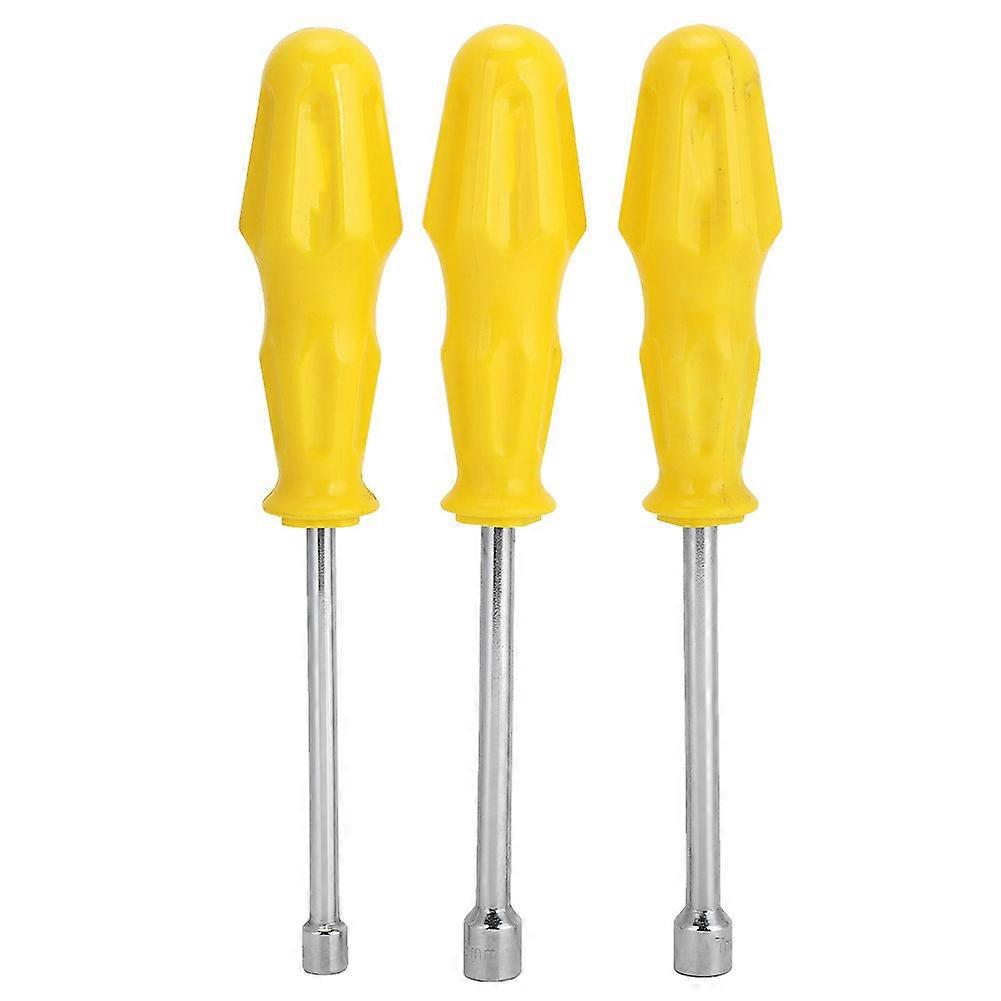 3-Piece Chrome Vanadium Alloy Steel Hex Socket Manual Screwdriver Set Nut Driver Tools