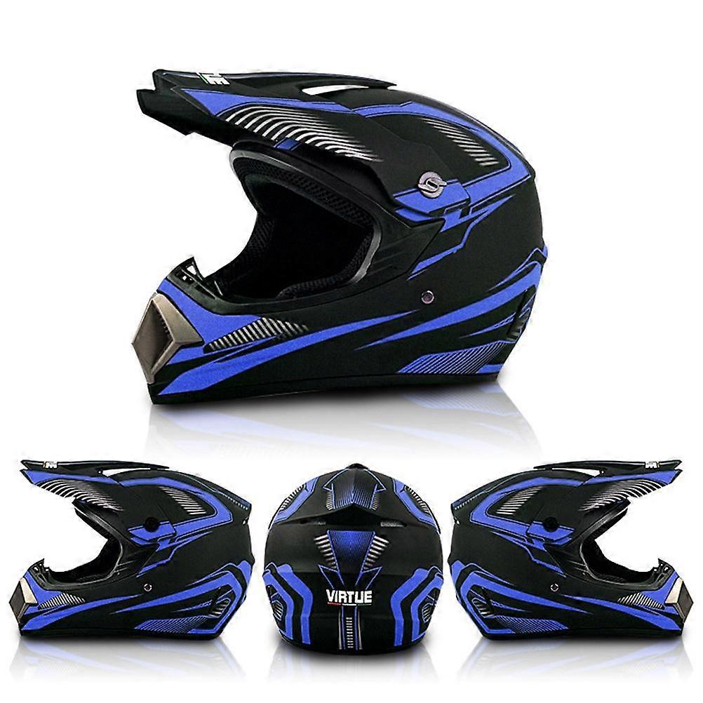 Motocross Helmet Full Face Helmet Off Road Electric Dirt Bike Motorcycle Mountain Bike Helmet with Goggles Gloves Face Cover