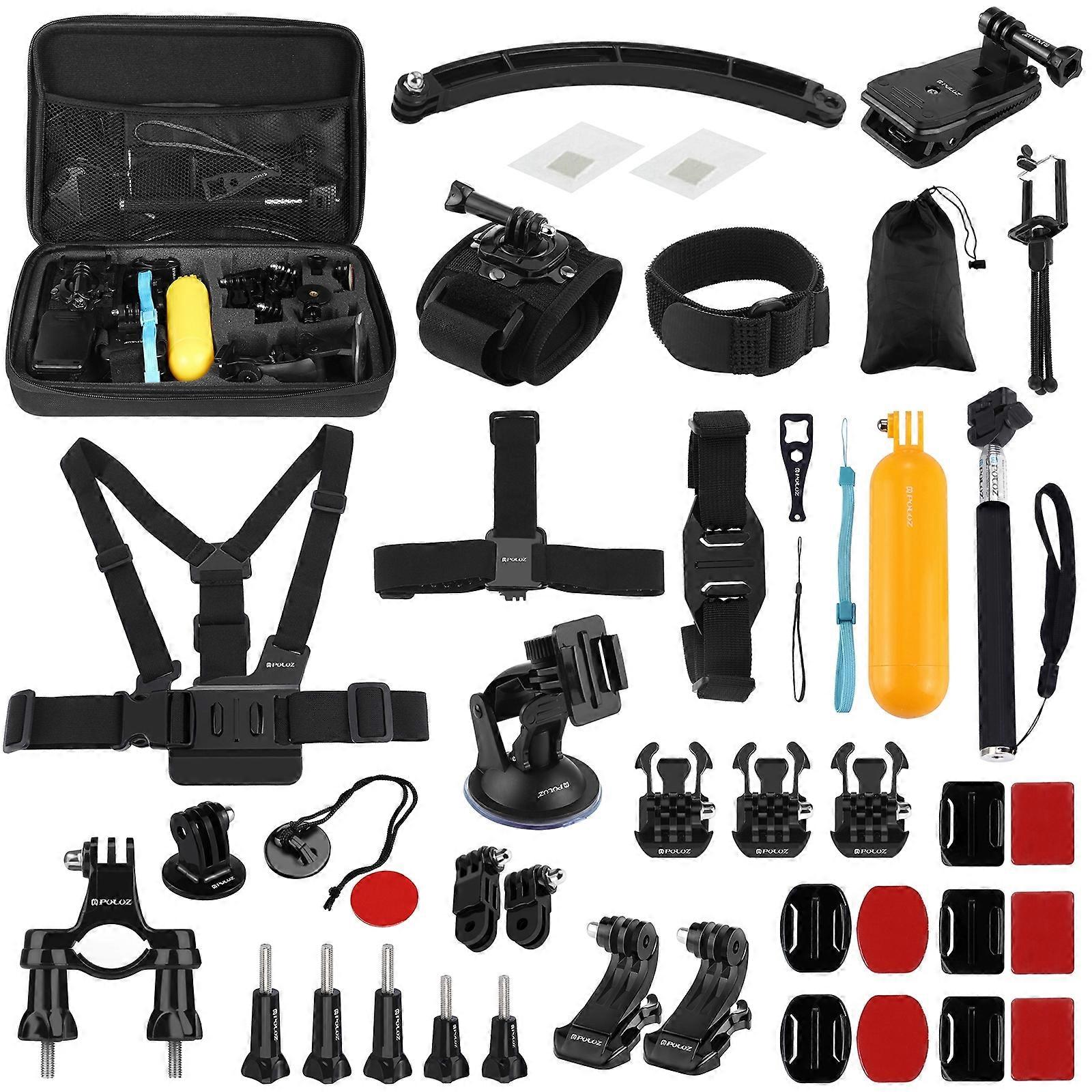 TKdaddy PULUZ PKT39 50 in 1 Combo Kits with Storage Case for GoPro HERO11 Black / HERO10 Black / HERO9 Black / HERO8 Black / HERO7