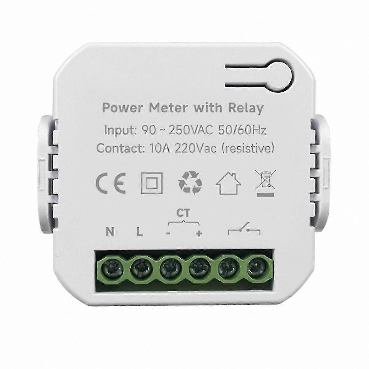 Smart WiFi Energy Meter with Open Circuit and Current Transformer Clamp for KWh Power Monitoring