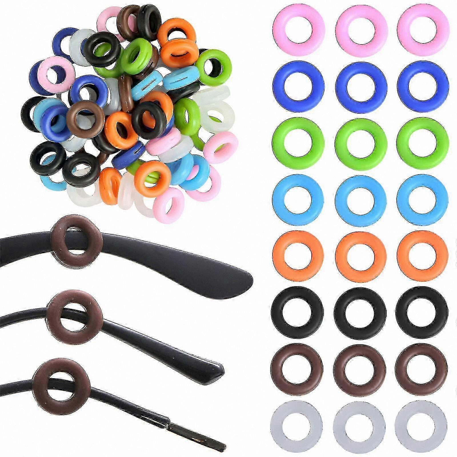 Silicone Ear Hooks for Glasses, 30 Pairs Anti-Slip Eyewear Grips, Comfortable Round Stoppers for Secure Fit