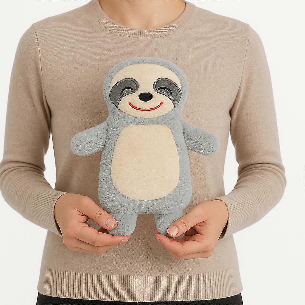A2Z Wärmflaschen 3D Tierfaultier 750ML Weicher Plüschfleece-Bezug Wärmetherapie