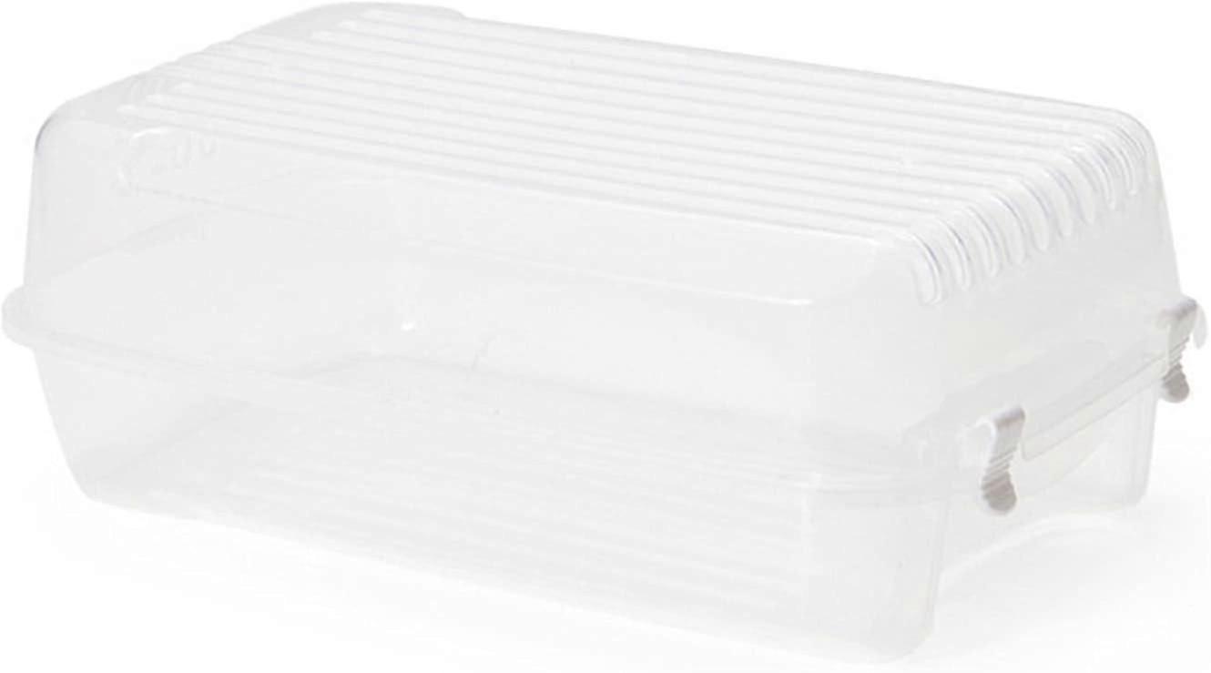 Shoe Boxes, Stackable with Plastic Connectors, Foldable, Transparent Solid Breathable Plastic