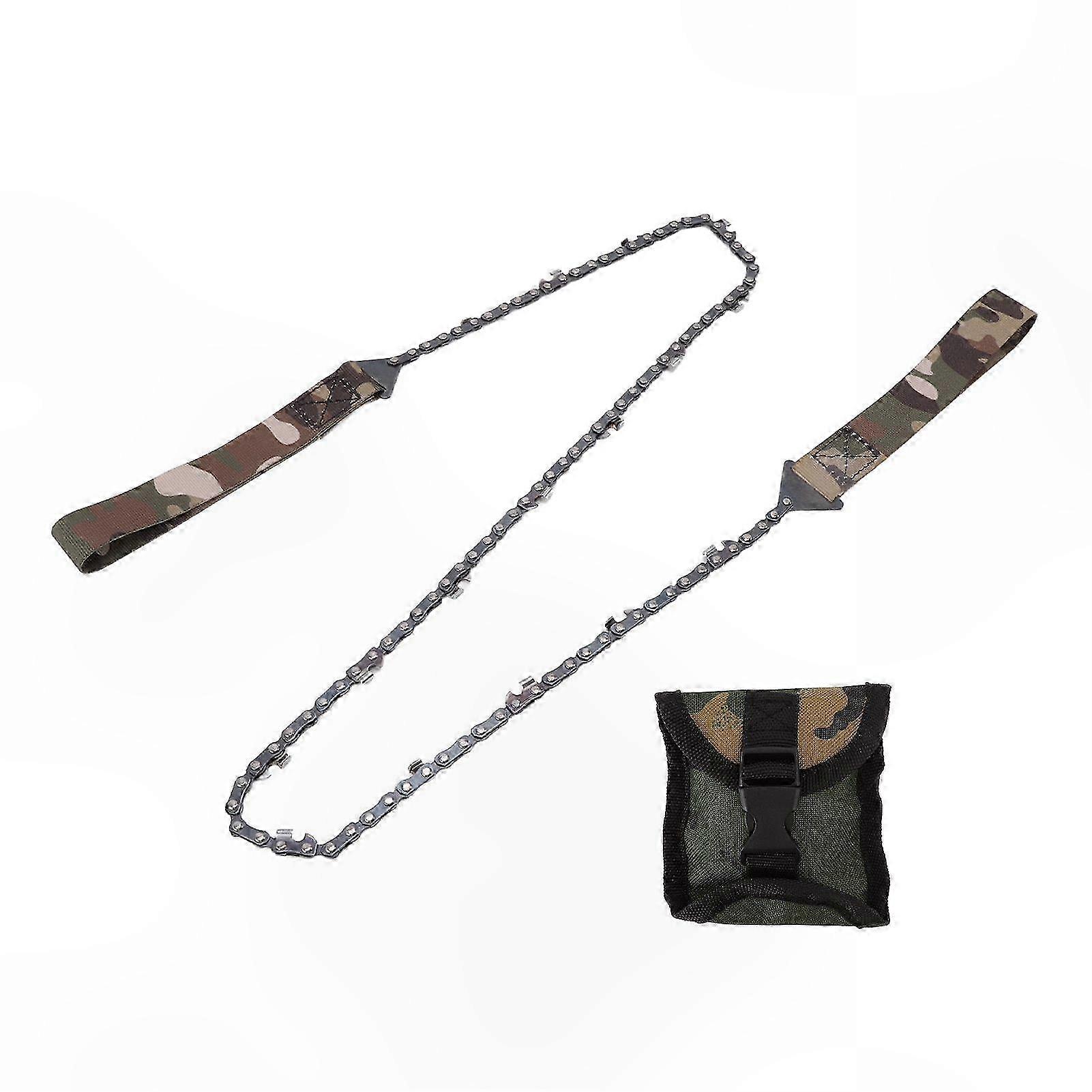 Compact 36" Manual Chainsaw with Thin Teeth for Outdoor Survival and Camping