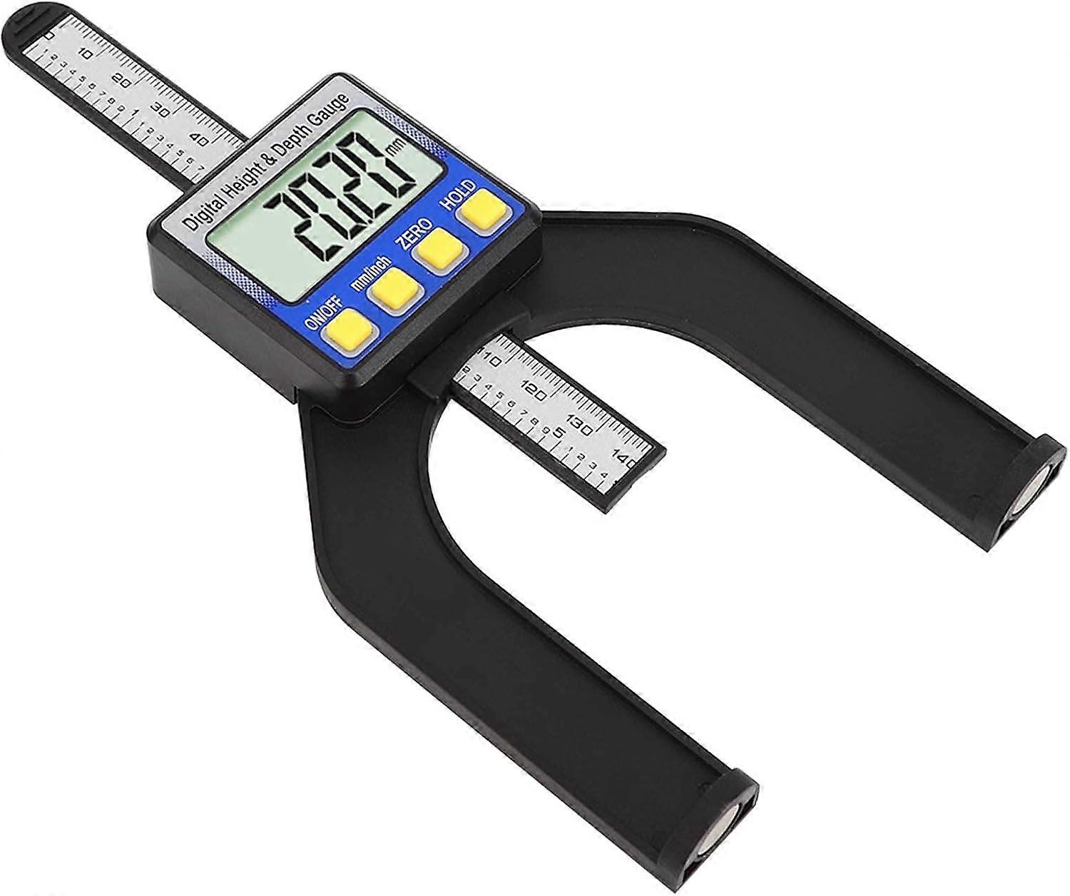 Mini Digital Height Gauge Table Saw Depth Measuring Ruler For Table Saw Thickness Gauge Woodworking Home Decoration (0-80mm)