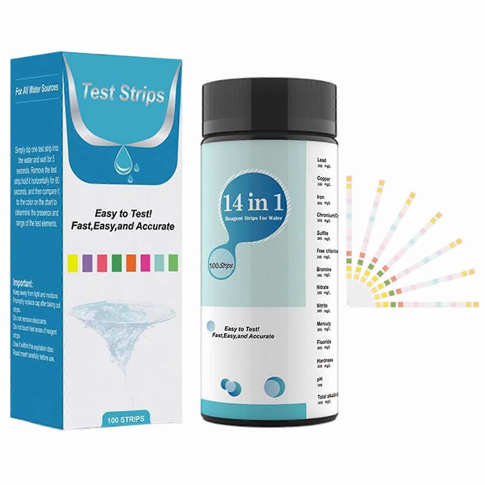 14in1 Water Test Kit for Drinking Water, 50 Strips for Tap, Home Water Testing