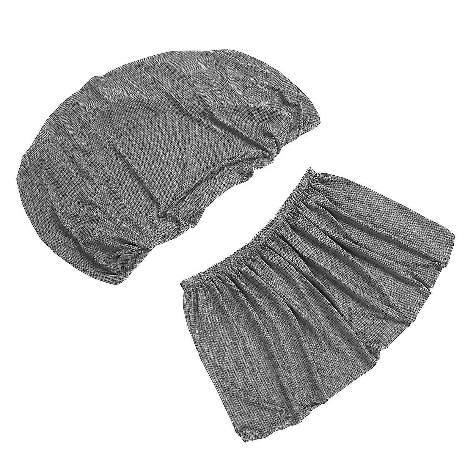 Ensemble de housses de coussin de dinette RV, résistant à l’eau, gris clair, ajustement élastique