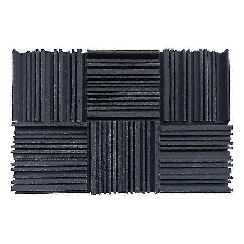 6 Pcs Acoustic Studio Absorption Foam Panel Broadband Sound Absorber Periodic Groove Structure