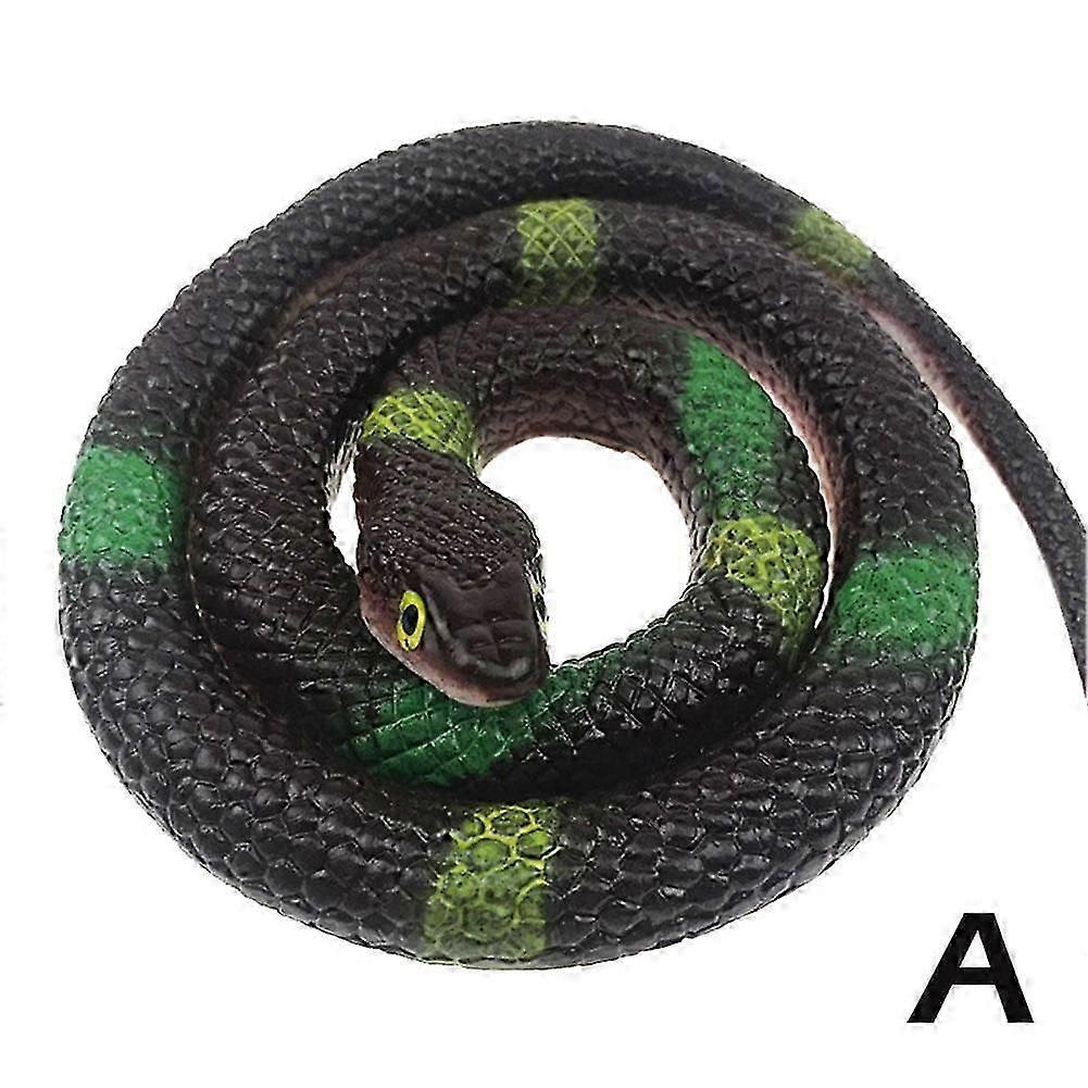 Realistic Rubber Snake Toy - Green Cobra Prank Trick Fake Snake Soft Simulation Animal