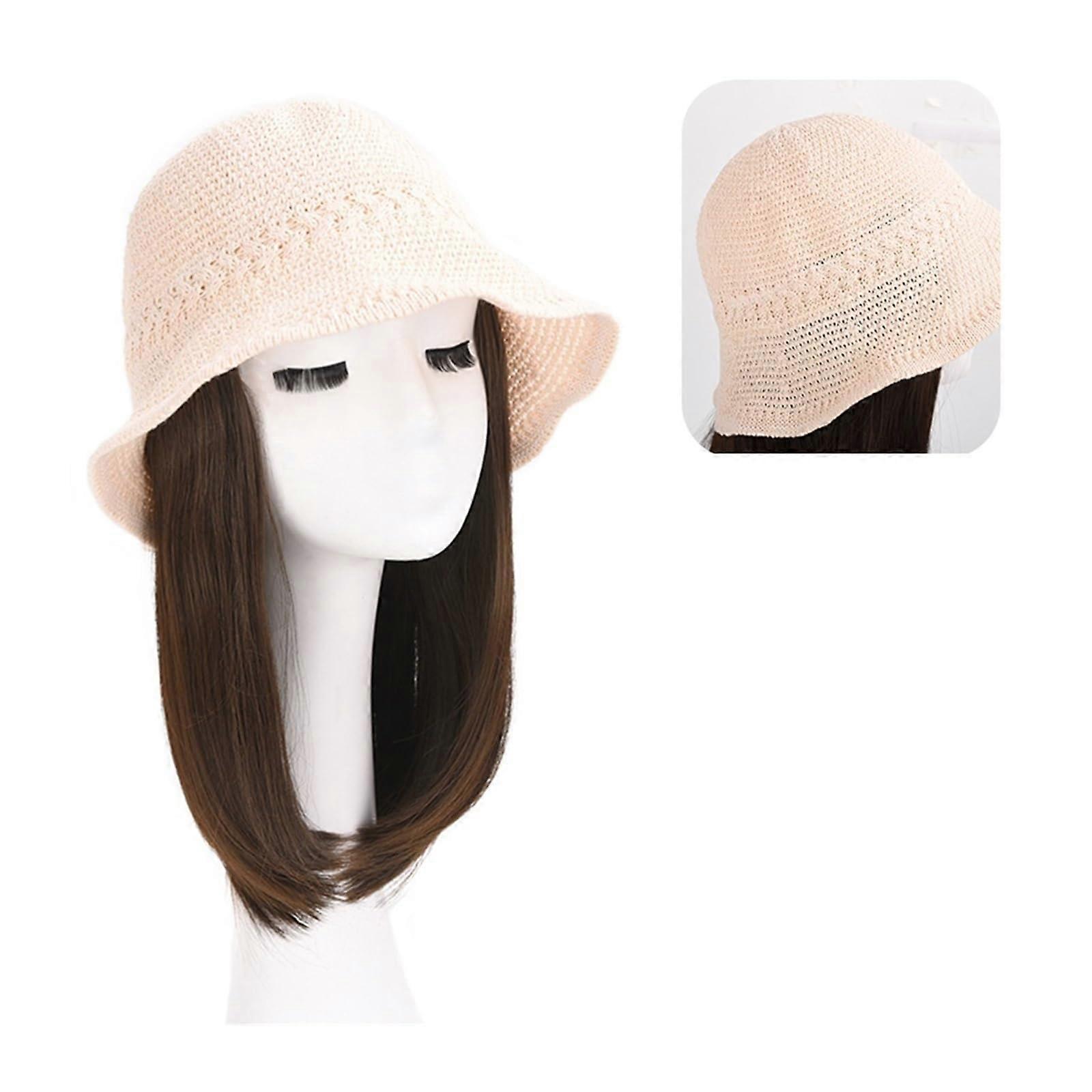 Wig Cap Long Synthetic Natural Curly Wave Heat Resistant Hair Wig with Hat for Women - Comfortable Fit and Stylish Design