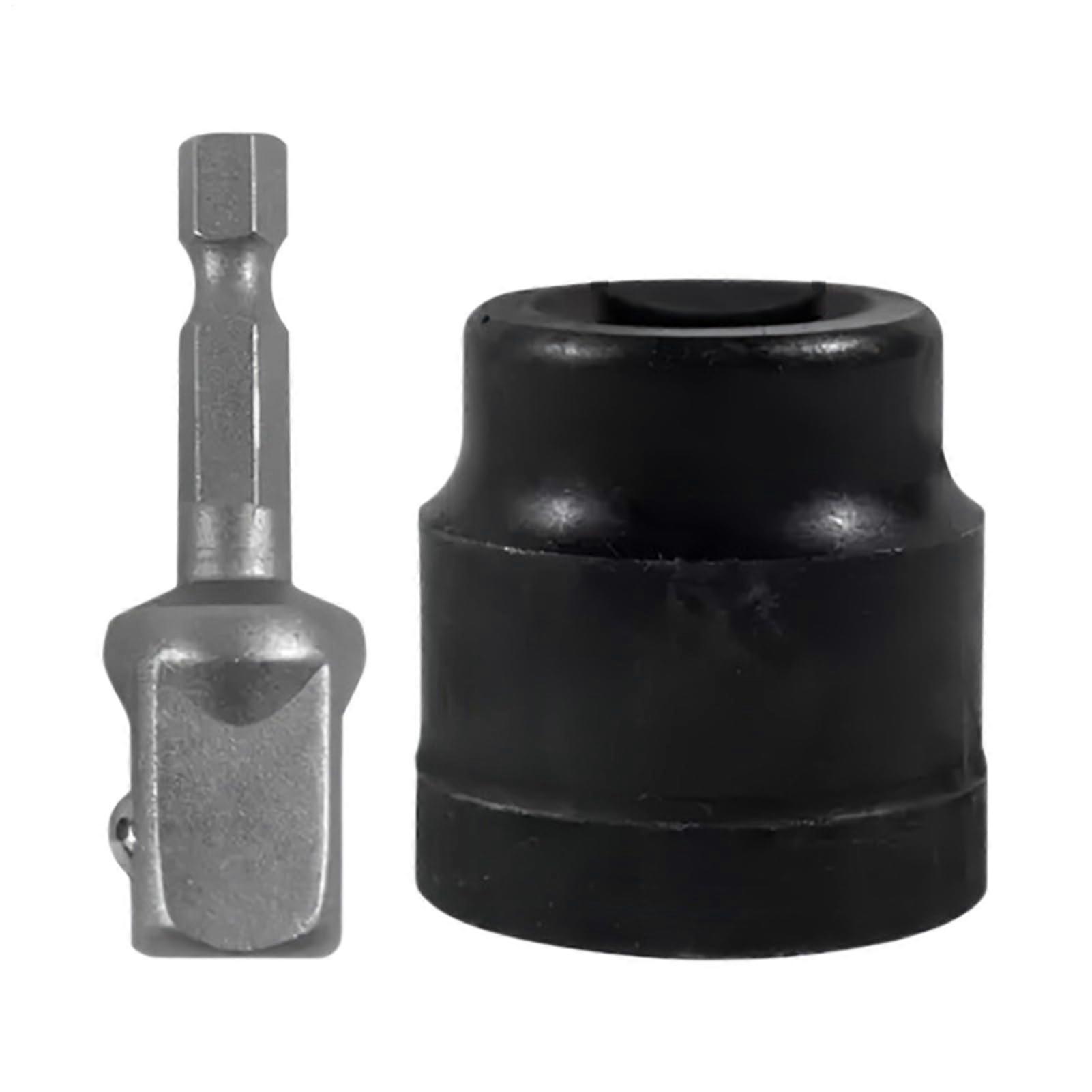 Jack Socket Drill Adapter HeavyDuty QuickConnect Tool for Tire Changing, LaborSaving Wrench Attachment, Vehicle Adapters