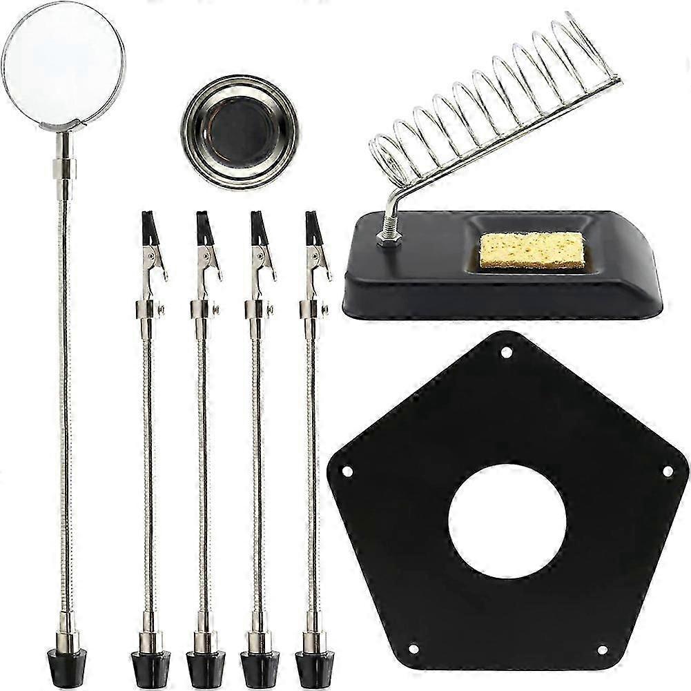 Third Hand Soldering Tool with Stand and Flexible Arms for PCB Soldering
