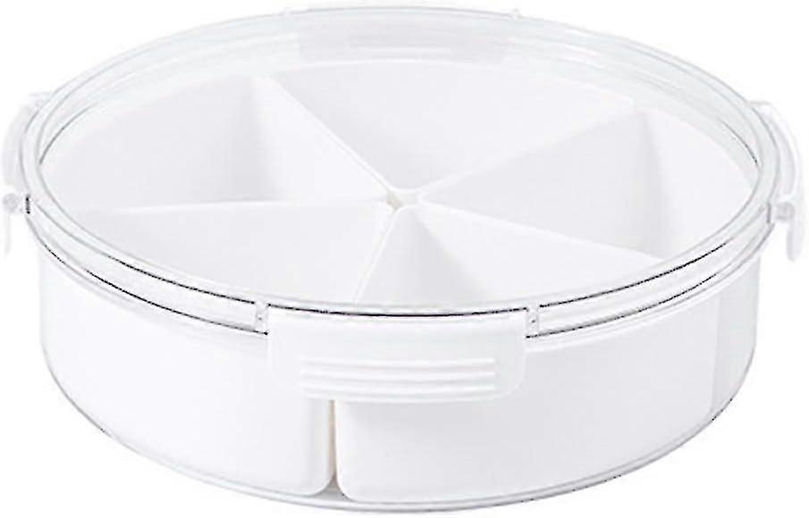 Clear 5-Compartment Round Veggie Tray with Lid for UK Serving and Appetizer Presentations