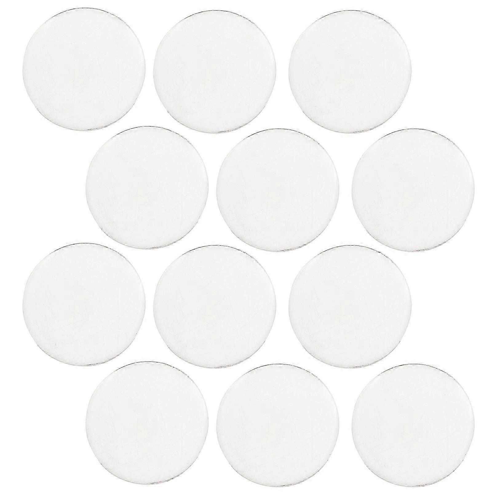 12pcs Convex Lens Magnifying Lens Transparent Optical Lens Magnifier Lens