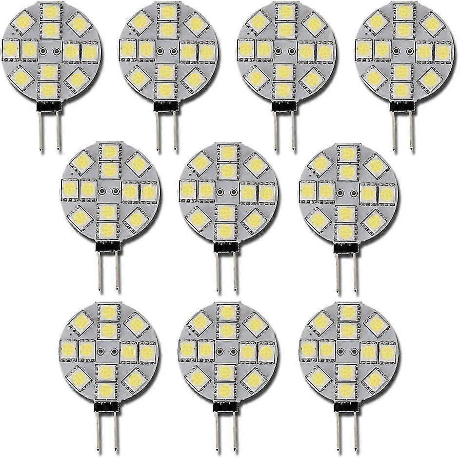 10x G4 LED 電球 AC/DC 12V 調光不可白色 6500K 電球交換用 2W ハロゲンランプ キッチン用