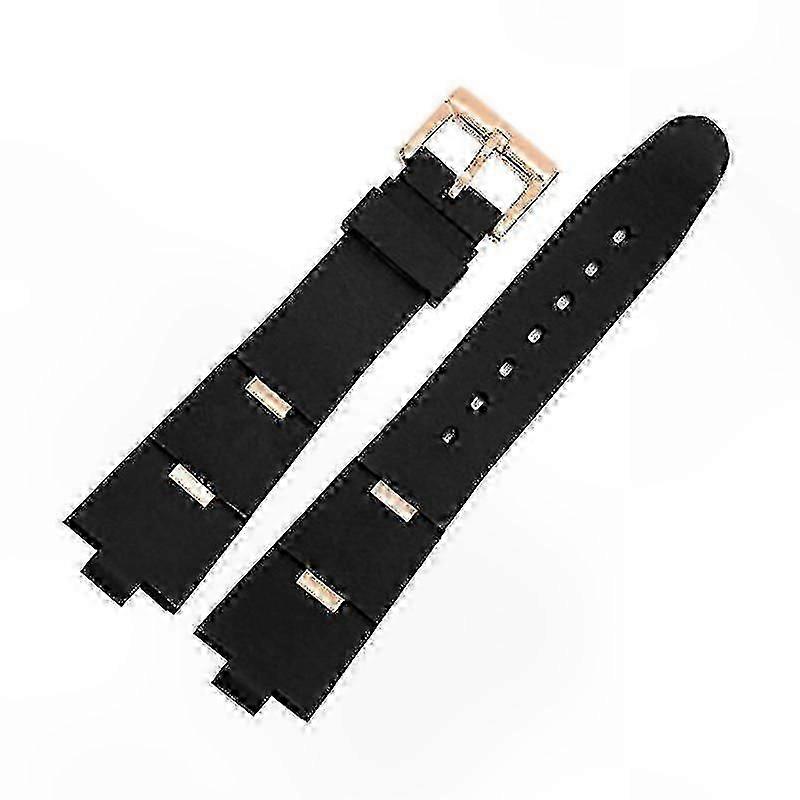Silicone Watch Band Accessories Compatible with Bvlgari DP42C14SVDGMT Convex 8mm Rubber Strap for Men and Women 2 Types Black Friday Special