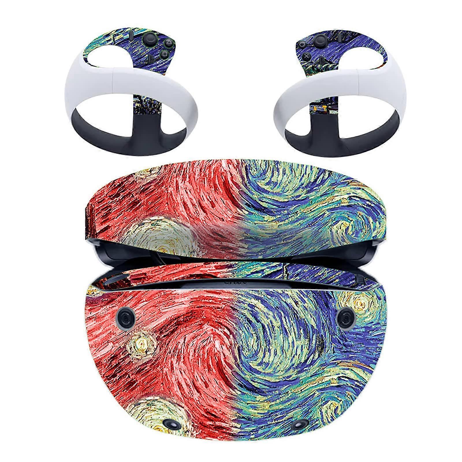 Full Wrap Skin Cover PS5 VR2 Headset And Controller Protective Sticker Decals For PC Gaming Virtual Reality Accessory