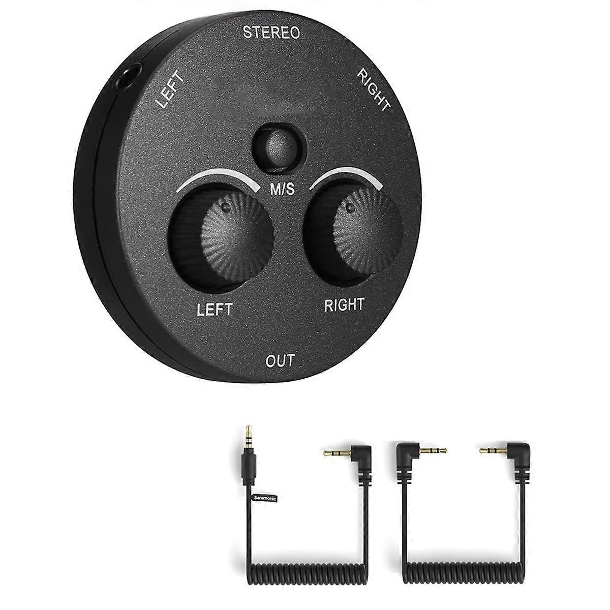 Microphone Audio Adapter Mixer for DSLR Mirrorless Video Cameras Smartphones Recorders Laptops Streaming