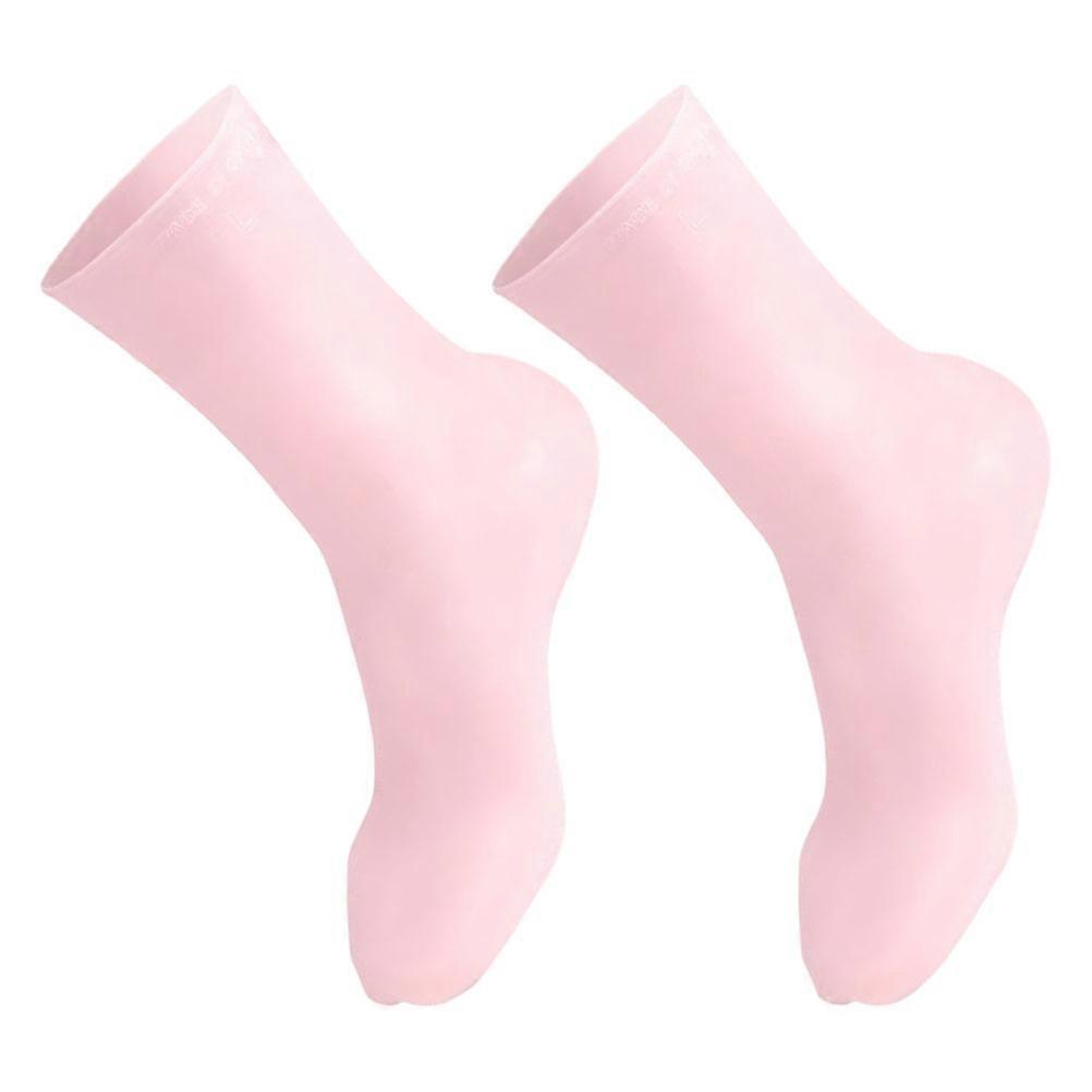 Moisturizing Socks for Women in Pink Made of SEBS for Hydrating Feet and Ankles Size Long
