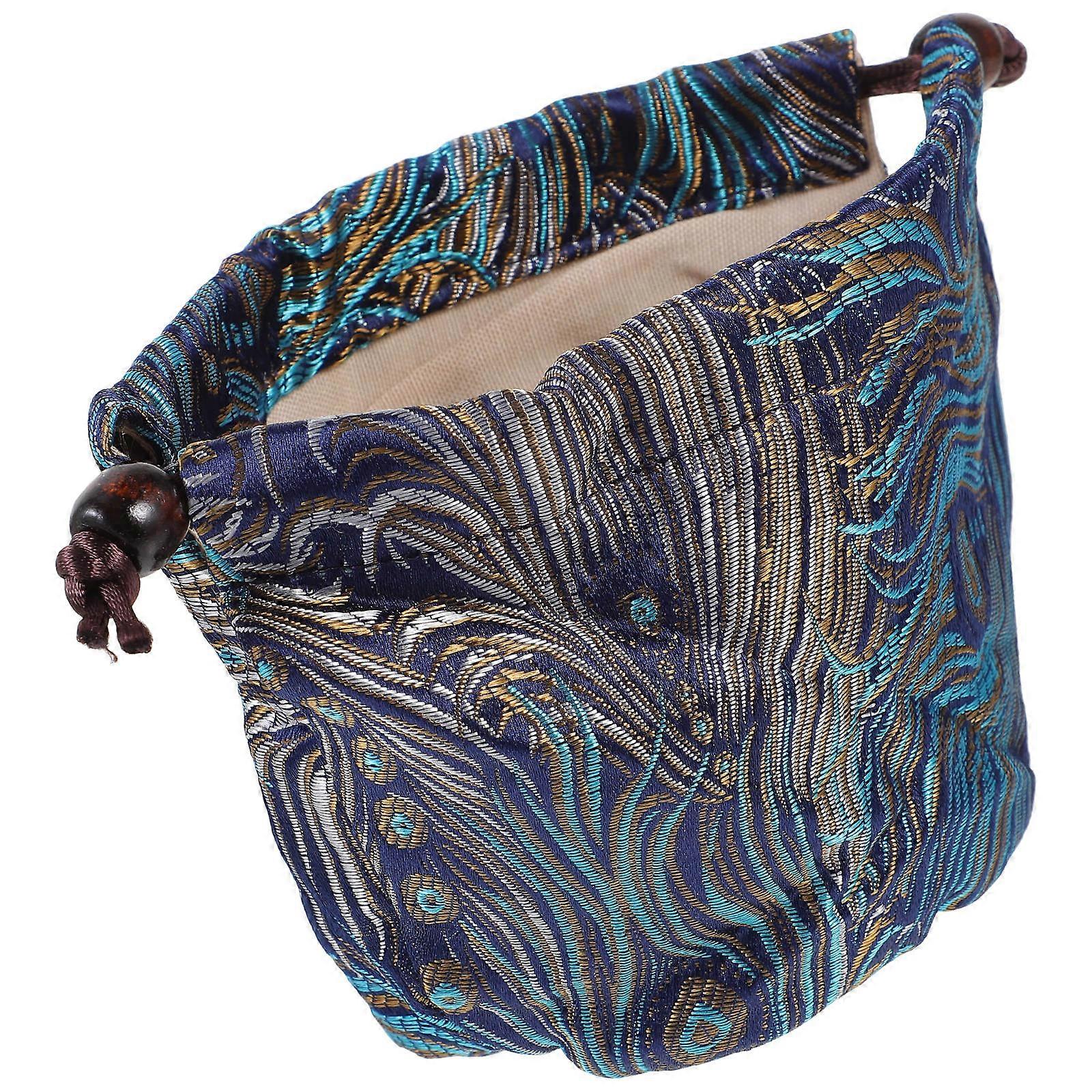 Drawstring Storage Bag Teapot Teacup Storage Bag Home Use Cloth 1Set For Tea Cups