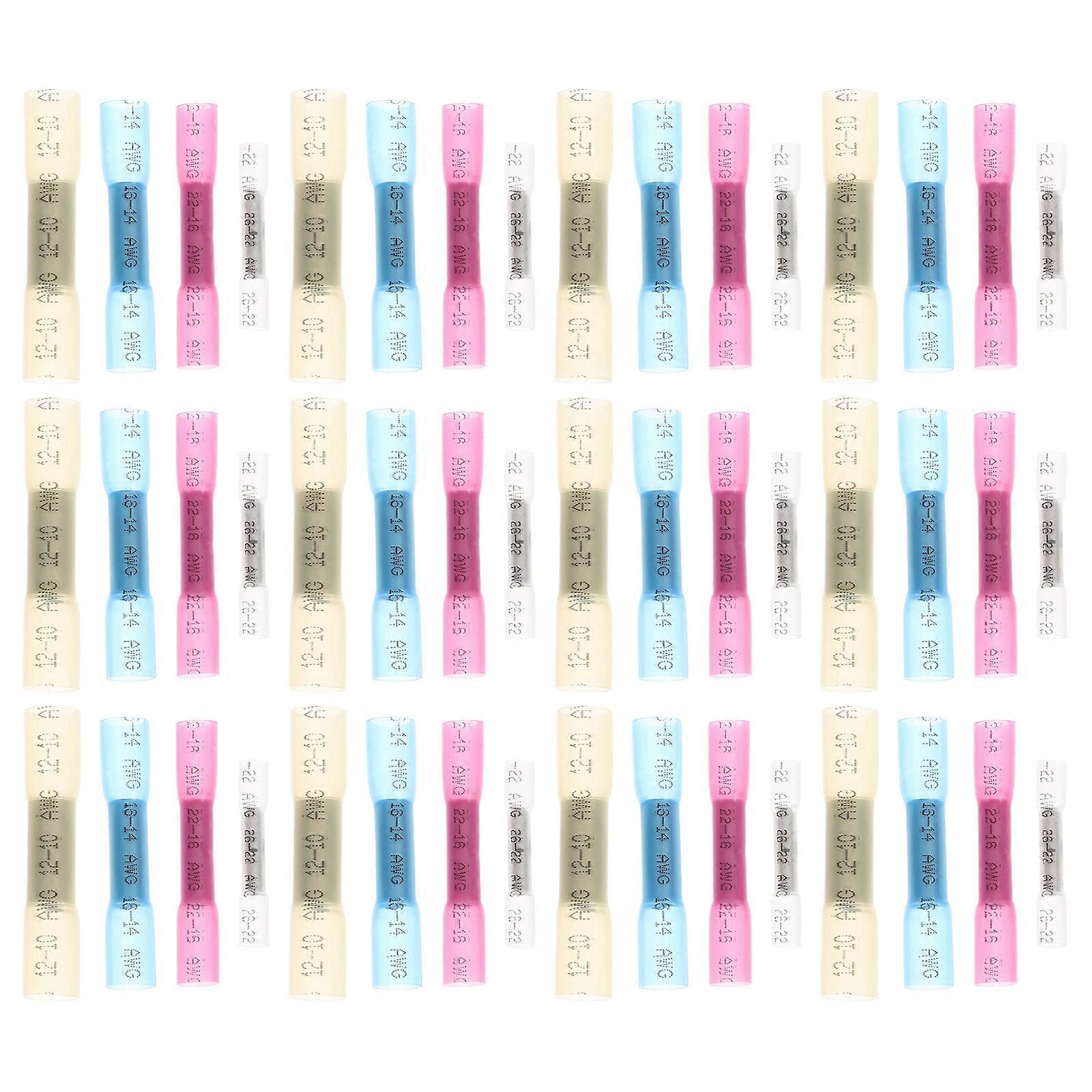 Electrical Connectors Kit Assorted Color Heat Shrink Wire Connectors for Cable Durable Plastic 100 Pack