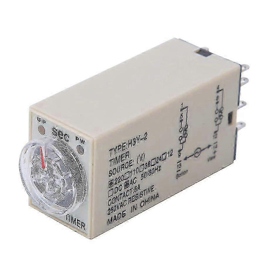 Adjustable Timing Relay 10s Delay H3Y-2 220V 8 Pin for Home Appliances