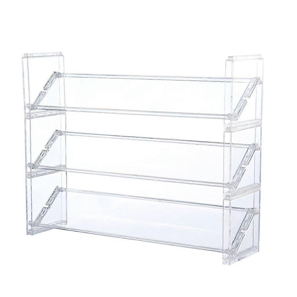 Makeup Holder Clear Plastic Three-Layer Portable For Bedroom Organization Multipurpose