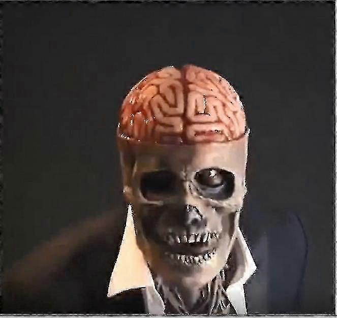 Movable Jaw Skull Mask Helmet Halloween Party Props Latex Headgear