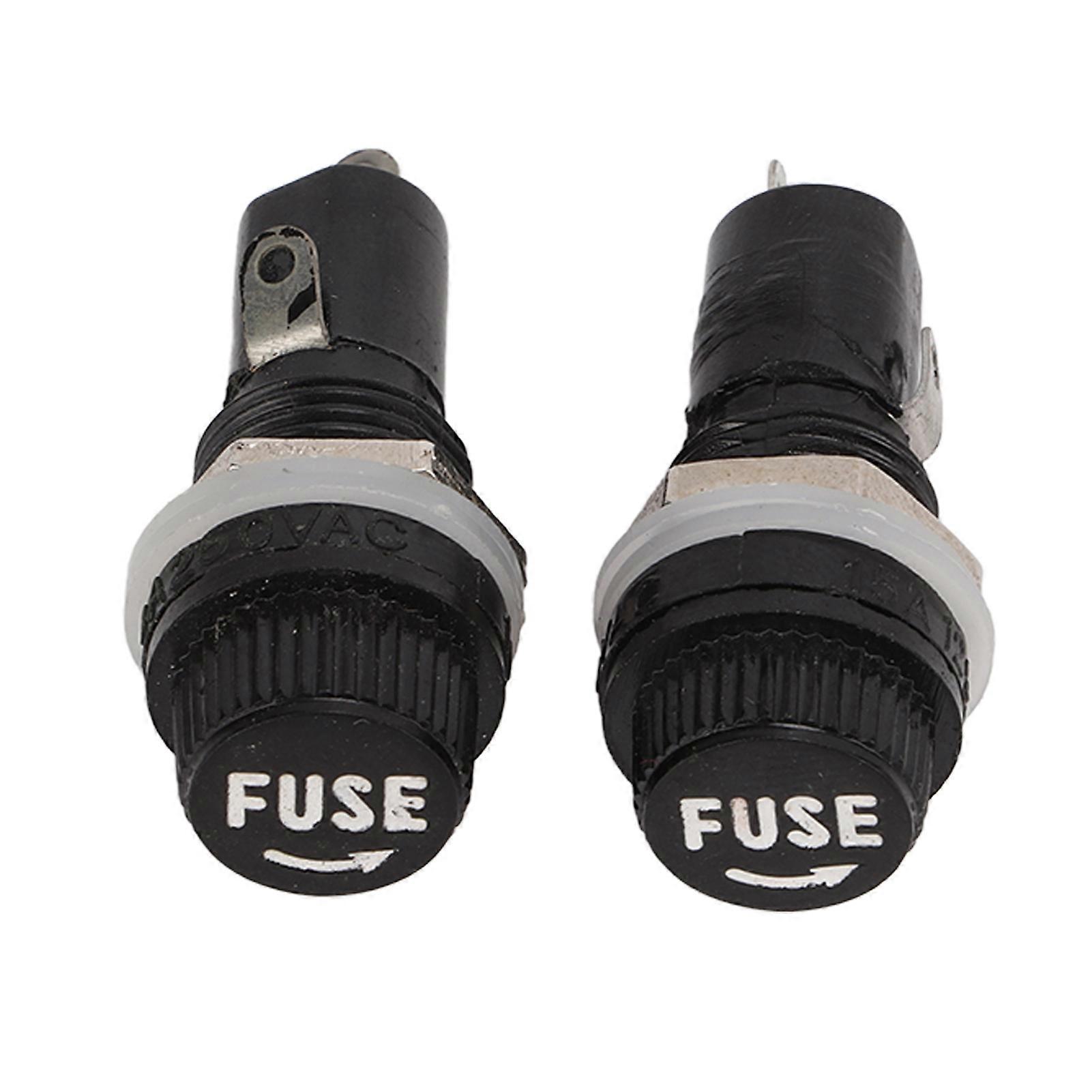 100pcs 5 x 20mm 10A 250V Panel Mount Fuse Holders for Electronic Equipment and Welding Machines