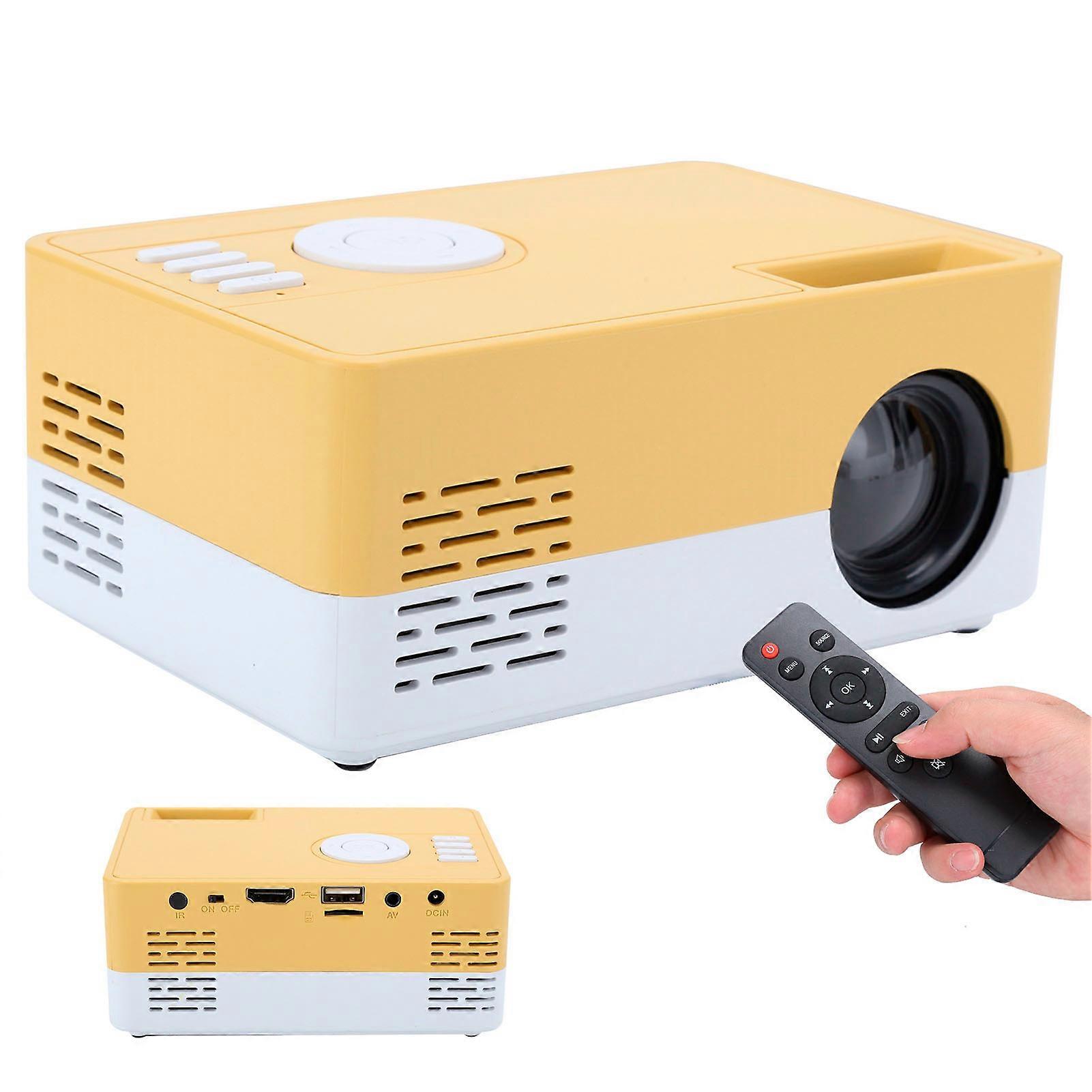 Mini Portable LED Projector 320x240p 24-60" Display White EU Plug