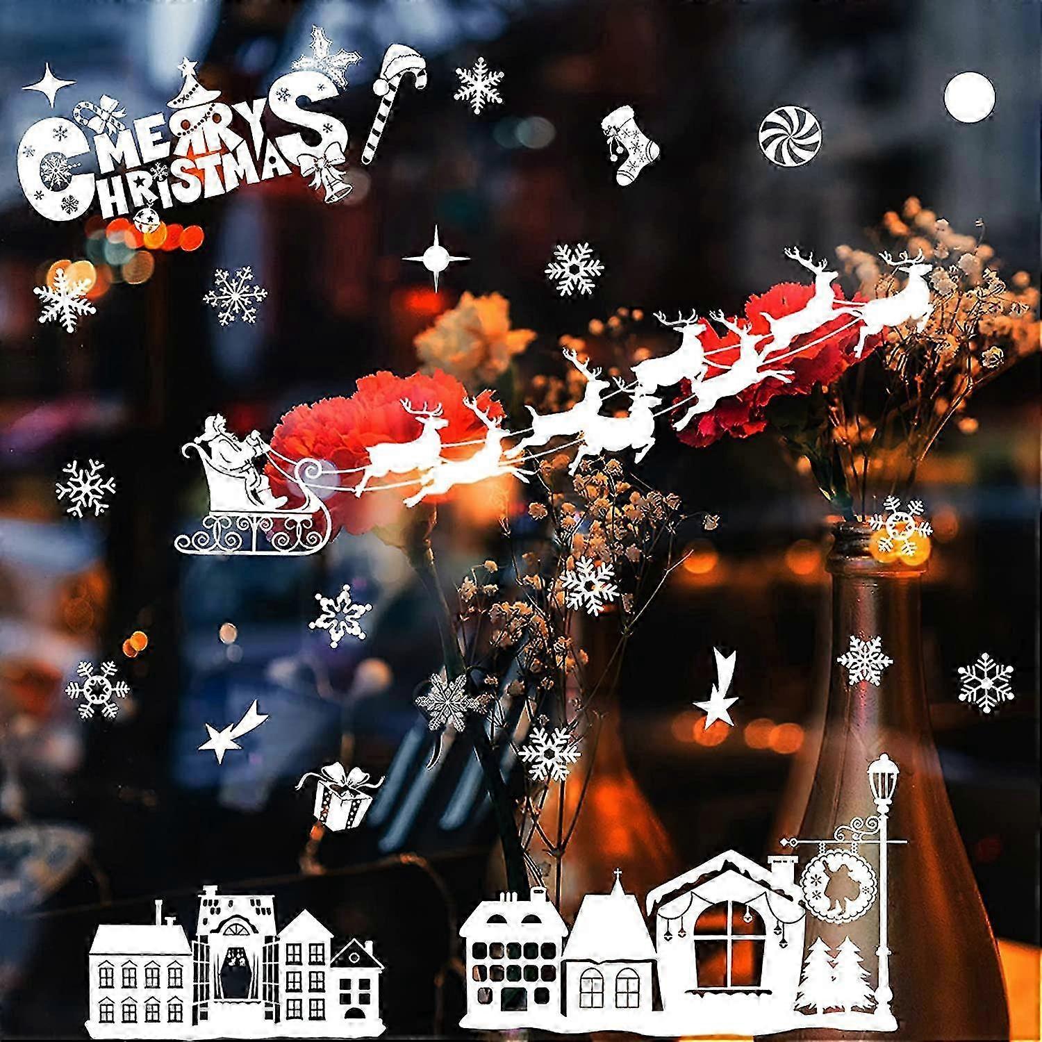 Christmas Window Stickers - DIY Static Stickers for Removable Window Decoration