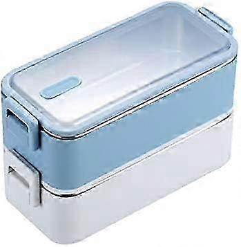 Lunchbox 1100ml Double Layer Stainless Steel Lunch Box,Contene Blue