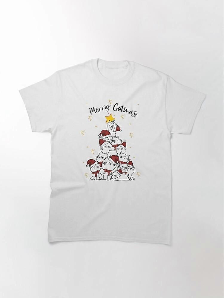 Merry Catmas Vianočný stromček Mačky Cat Lover Darček Klasické tričko