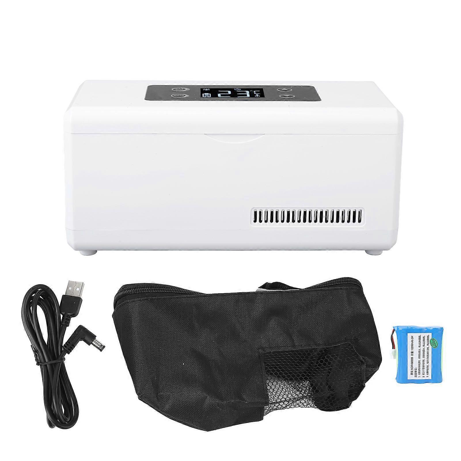 Mini Medicine Refrigerator Large Display Portable Small Insulin Cooler Case for Car Travel