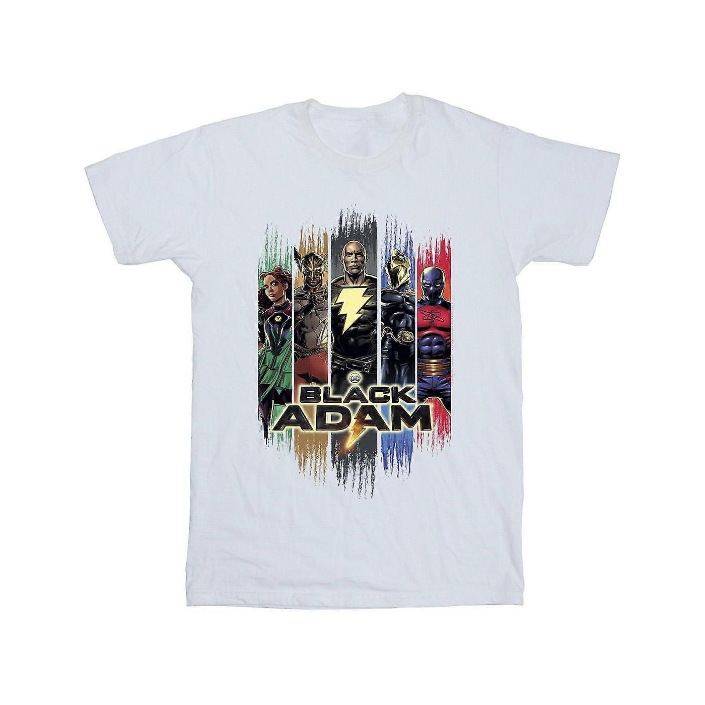 DC Comics Noir Adam JSA Groupe T-Shirt Complet Homme