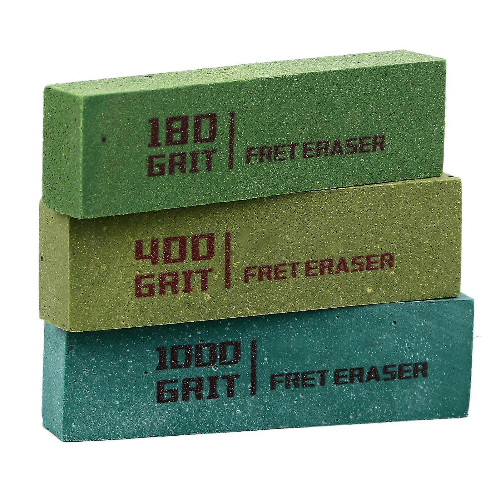 3PCS Guitar Fret Erasers Rubber Blocks Polishing Rust Removal Kit