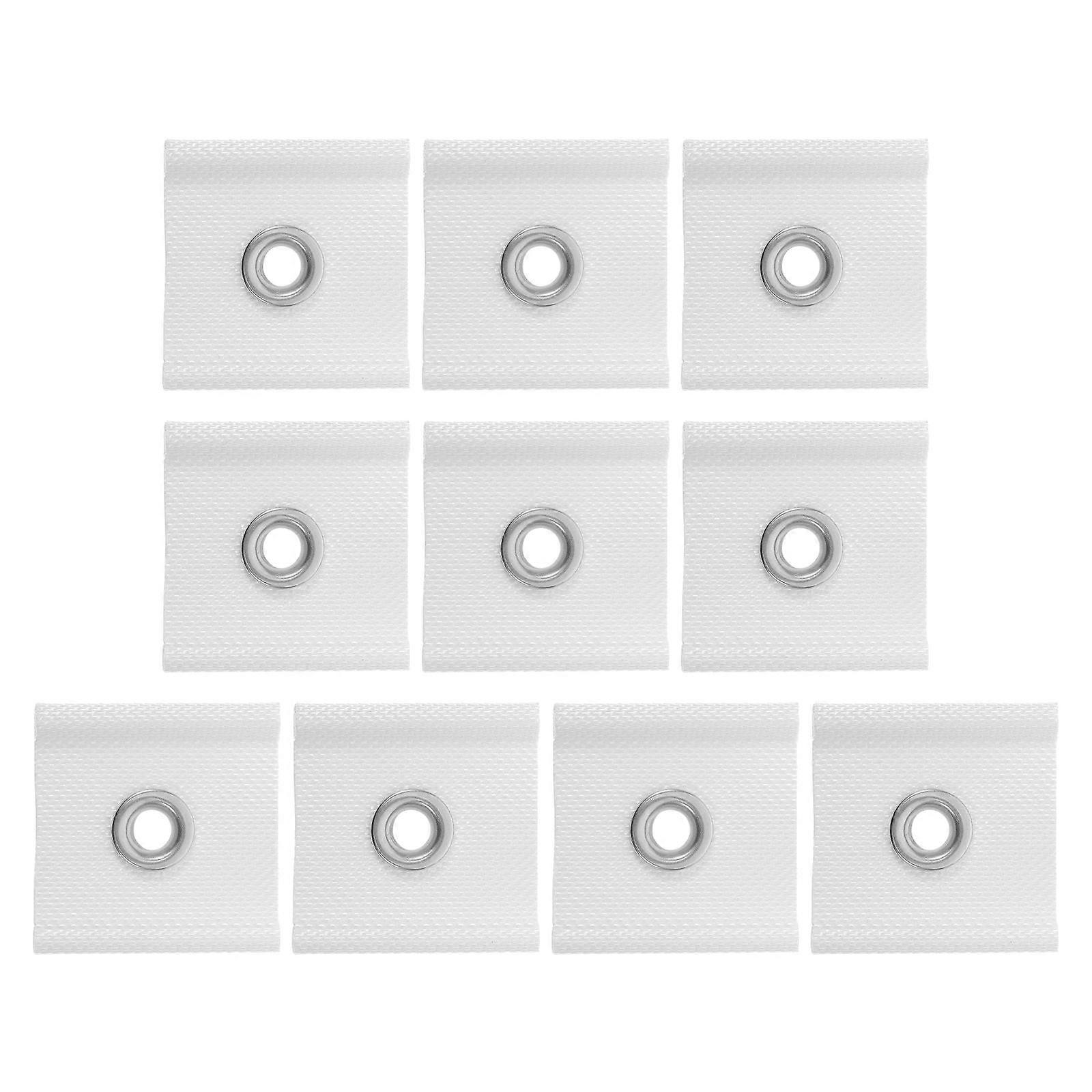 Rv Awning Rail Eyelets Tent Eyelets for Camping Garden Parties White Pvc Material Secure Fit 10Pack
