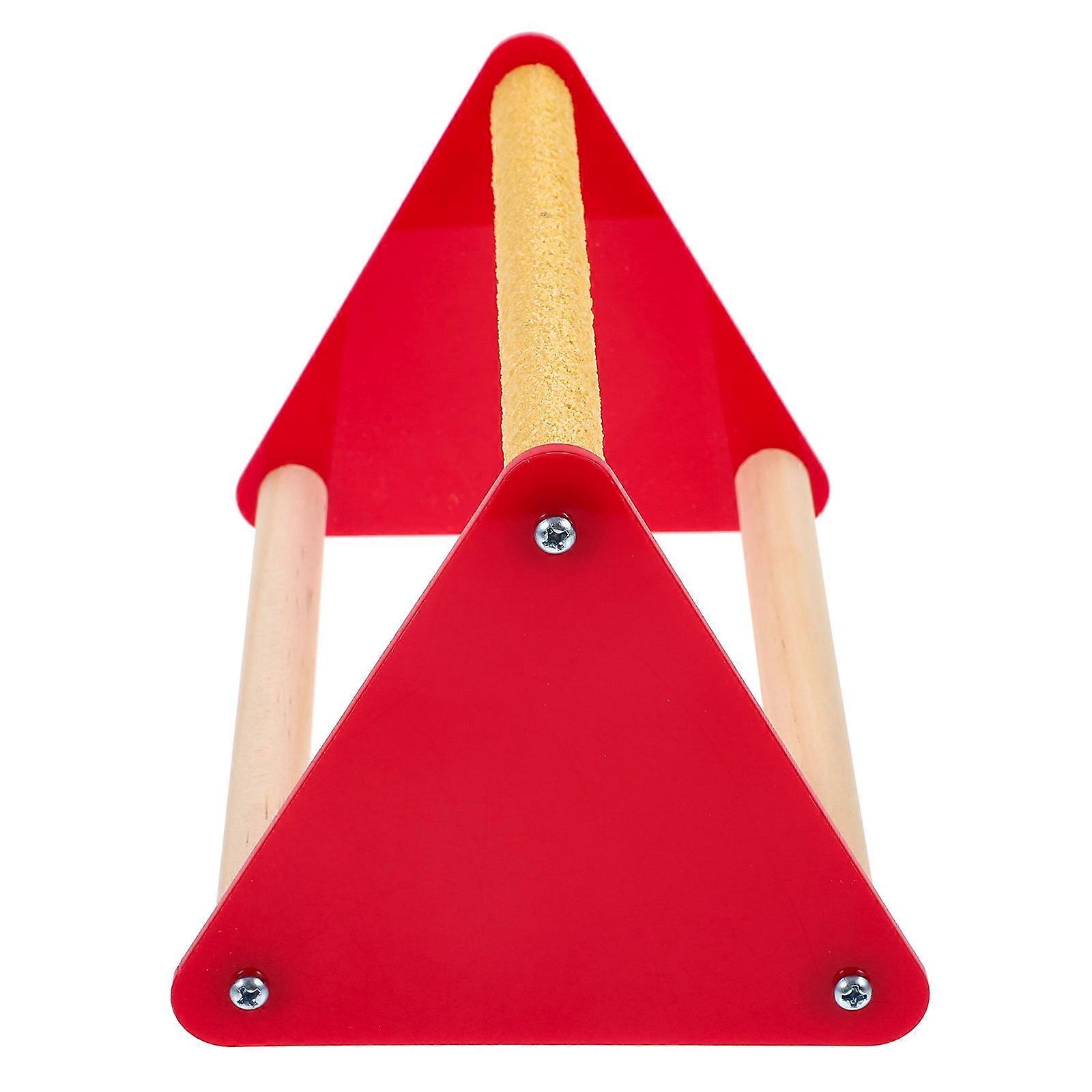 Bird Parrot Perch Stand for Entertainment 3Pcs Red Wood Perch Platform