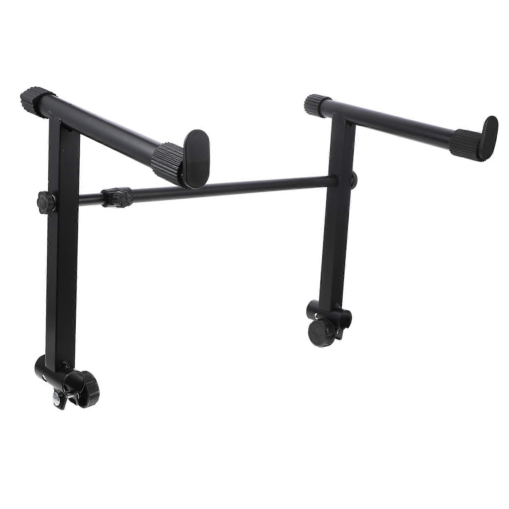 Keyboard Stand For Electronic Organ, Adjustable Width And Height, Steel Construction, Black, Easy Assembly, Portable