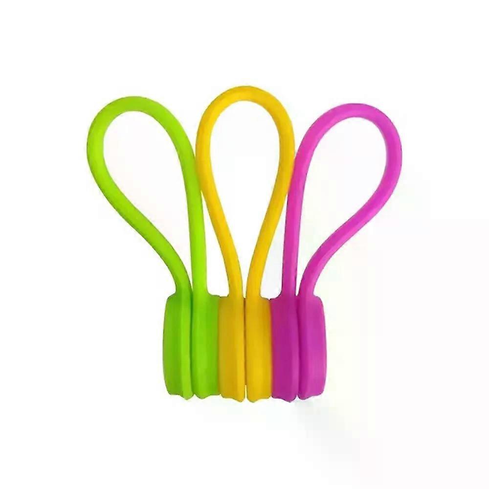 3/10pcs Cable Management Organizer Reusable Magnetic Cable Ties Silicone USB Data Cord Winder Earphone Wire Protector Ties Stand