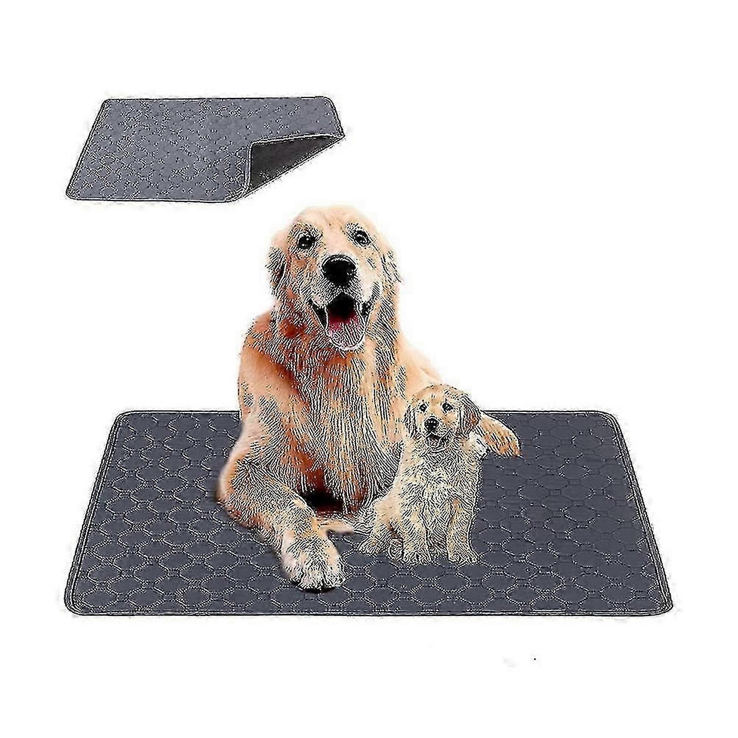 Pet Training Pads Waterproof Pee Pads Dog Mat Floor Protector Washable Reusable Quick Absorbing Pad For Puppies/dogs/catsgray