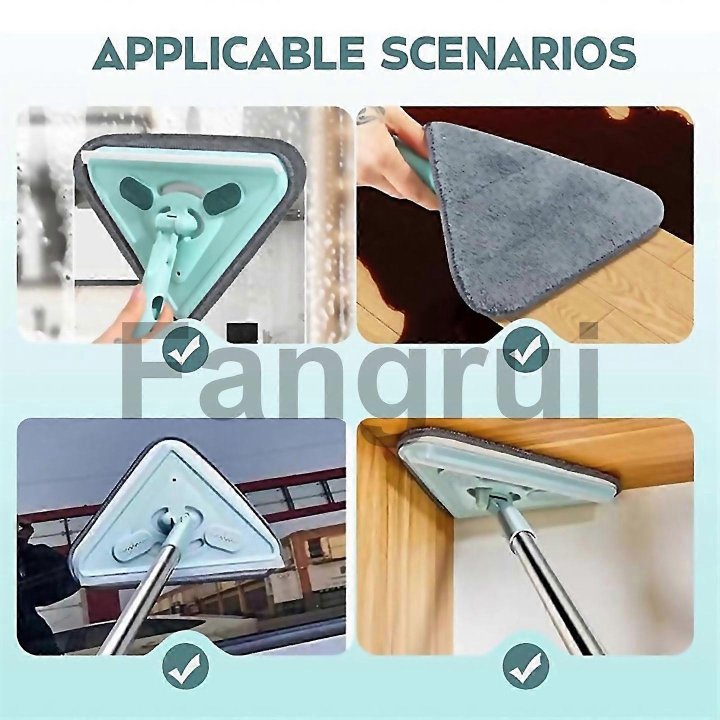 For Multifunctional Mop 360 Rotatable And Adjustable Cleaning Mop Wet And Dry Triangle