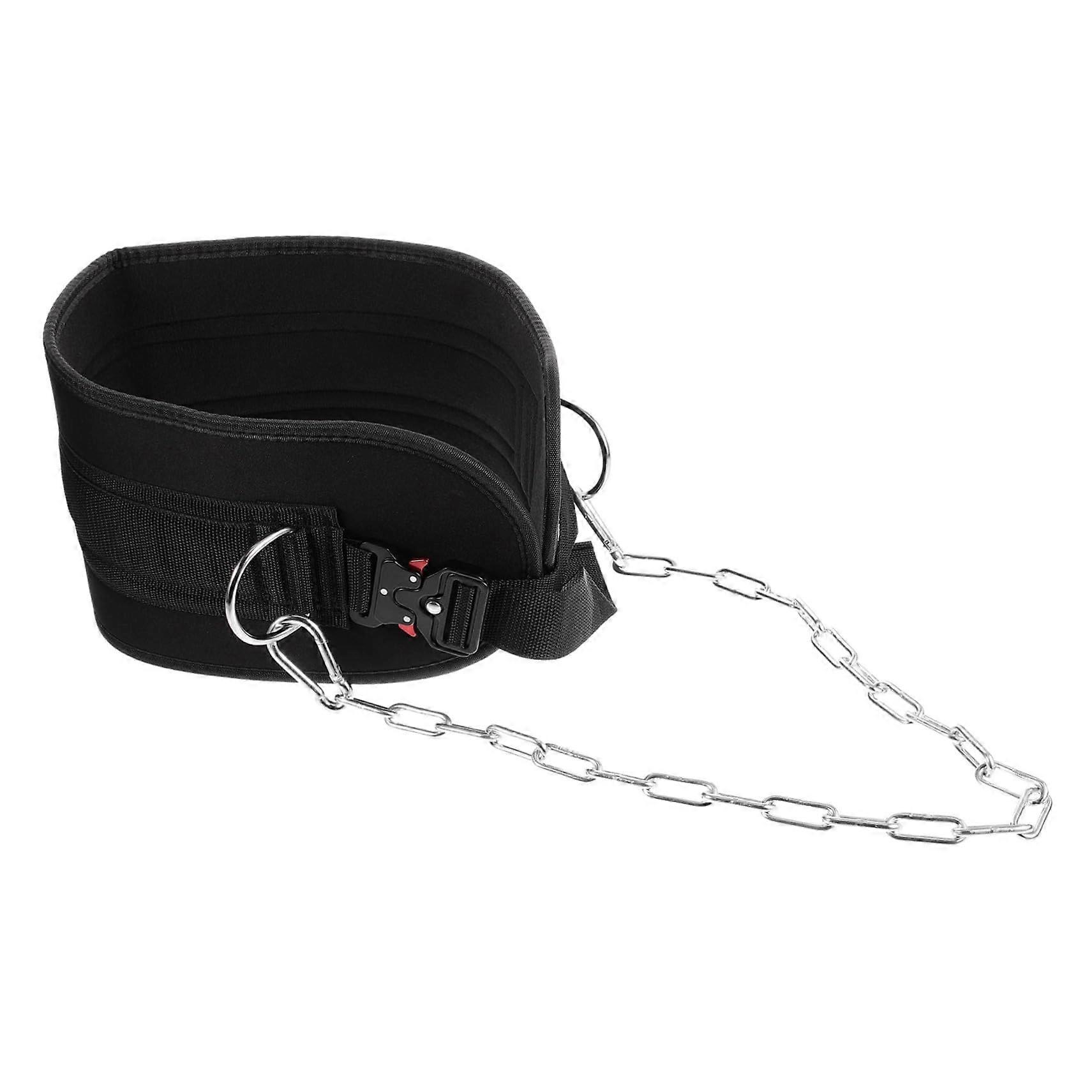 Weight Dip Belt Nylon With Steel Chain, HeavyDuty Strength Belt, Adjustable Fit For Weightlifting And Powerlifting