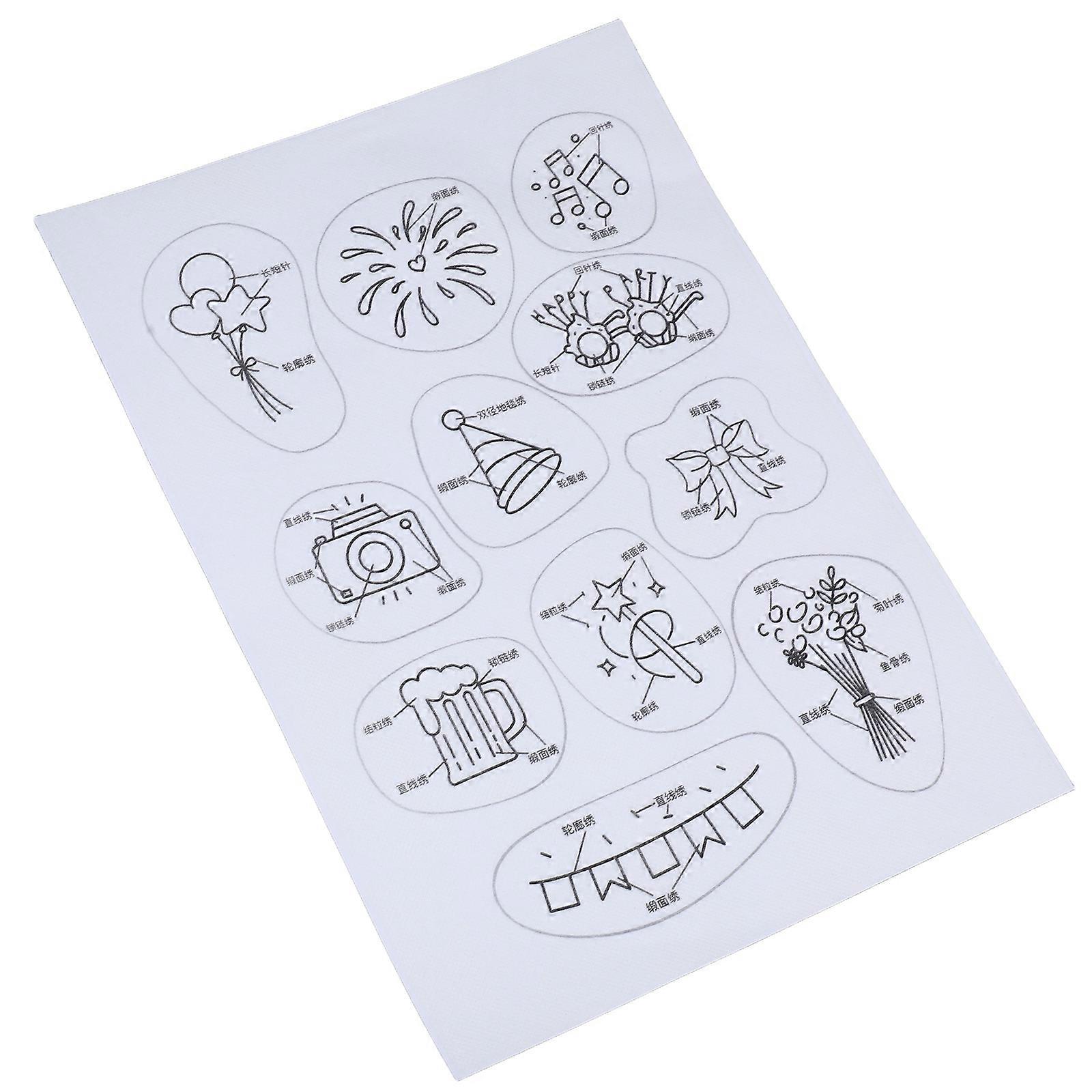 Water Soluble Stabilizer For Embroidery Stick And Stitch Embroidery Patterns Diy Embroidery Projects Non-Woven Fabric 1 Sheet